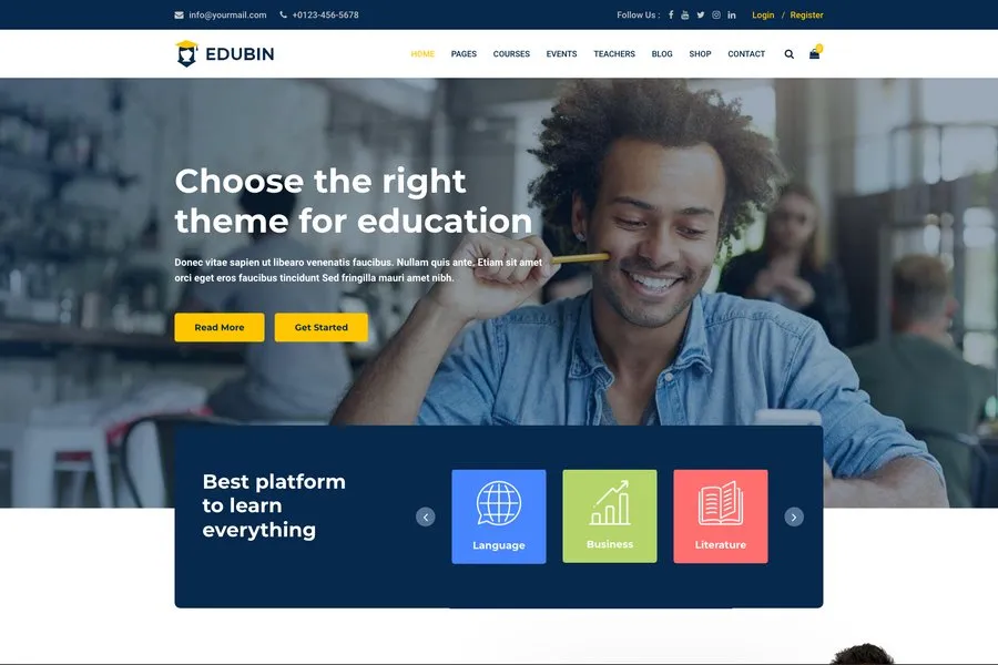 Educational Website Template